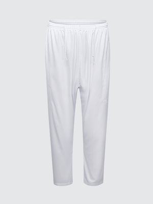 Imaarah Andalus matching white pants from Moroccan thobe set featuring elasticated waistband and straight-leg fit
