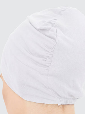 Imaarah white hijab undercap fabric close up showing soft viscose texture