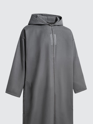 Moroccan Winter Djellaba - Kasbah (Charcoal Grey)