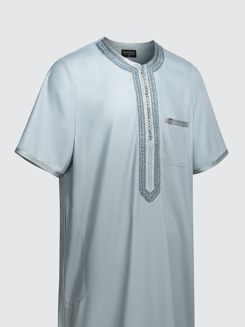 63kazu様ご交渉中・モーニンググローリー SABBATICAL Moroccan Thobe - Sabil Cool Grey Silver | Imaarah